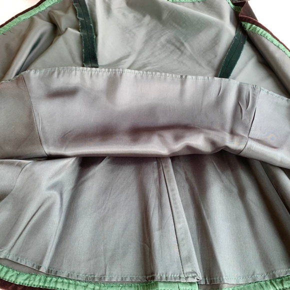 Vintage Sante Fe Dark Hunter Green Velvet Dress - Picture 5 of 6